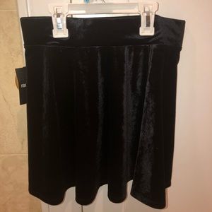 black velvet forever 21 skater skirt